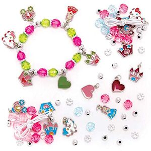 Baker Ross FE313 Prinsessen Bedelarmband sets pakket van 3, Perfect voor Kinderen om Sieraden te maken, Kralen Kunst activiteiten of Knutselfeestjes