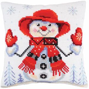 ART Cross Stitch Kussen: Trend Seizoen Sneeuwman cd5250 ART Cross Stitch Kussen: Trend Seizoen Sneeuwman cd5250