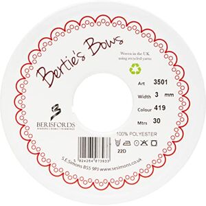 Berisfords Albast witte satijnlint - 30m x 3mm - Lint Berisfords Albast witte satijnlint - 30m x 3mm - Lint