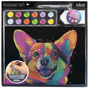 Nice & Nasty S.R.L. Diamantiny Level Up Diamond Painting Kit Mosaico Corgi - Diamant schilderen set Nice & Nasty S.R.L. Diamantiny Level Up Diamond Painting Kit Mosaico Corgi - Diamant schilderen set