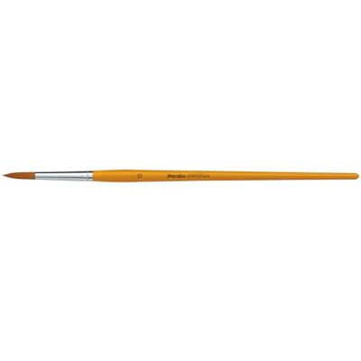 Marabu Universal Brush, maat 12, penseel van synthetisch haar gemaakt van FSC-gecertificeerd hout, rond penseel voor aquarel-, zijde- en glasschilderen, 01840000012 Marabu Universal Brush, maat 12, penseel van synthetisch haar gemaakt van FSC-gecertificeerd hout, rond penseel voor aquarel-, zijde- en glasschilderen, 01840000012
