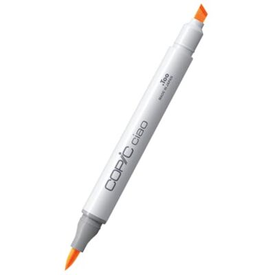 Copic Ciao Marker Type YR 61, Spring Orange, veelzijdige layout marker, op alcoholbasis, met een medium breedte en een brush tip Copic Ciao Marker Type YR 61, Spring Orange, veelzijdige layout marker, op alcoholbasis, met een medium breedte en een brush tip