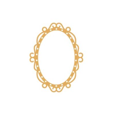 Craftelier Mini-stansvorm voor decoraties en creaties, scrapbooking, knutselen en kaarten maken, figuur in de vorm van een ovale spiegellijst, afmetingen: ca. 3,2 x 4,1 cm Craftelier Mini-stansvorm voor decoraties en creaties, scrapbooking, knutselen en kaarten maken, figuur in de vorm van een ovale spiegellijst, afmetingen: ca. 3,2 x 4,1 cm