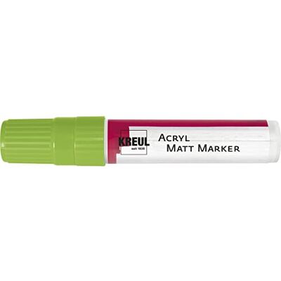 KREUL 46218 Matte acrylmarker XXL, met spievormige punt ca. 15 mm, groen, mat, permanent, acrylverf op waterbasis, voor puristische elementen KREUL 46218 Matte acrylmarker XXL, met spievormige punt ca. 15 mm, groen, mat, permanent, acrylverf op waterbasis, voor puristische elementen