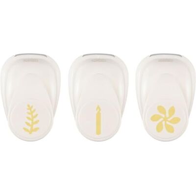 Creative Figuurponsen Set Kerst 3 St. Kaars, Hulstblad, Varen Ca. 2,5 cm, Motiefpons, Papierpons voor knutselen, Kaarten maken, Scrapbooking en Journaling Creative Figuurponsen Set Kerst 3 St. Kaars, Hulstblad, Varen Ca. 2,5 cm, Motiefpons, Papierpons voor knutselen, Kaarten maken, Scrapbooking en Journaling