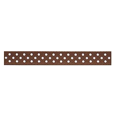 American Crafts Dollar Ribbon Brown White Dots 0,95 cm x 1,22 m American Crafts Dollar Ribbon Brown White Dots 0,95 cm x 1,22 m
