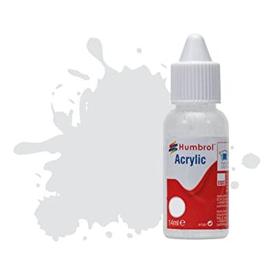 Humbrol Acrylverf nr. 196 Lichtgrijze satijnen druppelflesje Humbrol Acrylverf nr. 196 Lichtgrijze satijnen druppelflesje