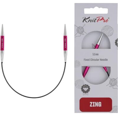 KnitPro Zing vaste breinaalden – rondbreinaalden 22,5 cm x 5 mm KnitPro Zing vaste breinaalden – rondbreinaalden 22,5 cm x 5 mm
