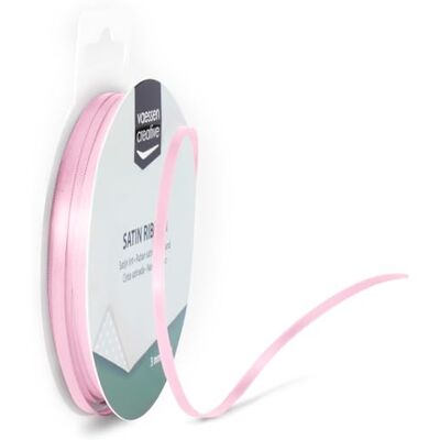 Creative Satijnen Lint Roze, 3 mm x 10 Meter Decoratief Cadeaulint en Stoffen Lint voor Bruiloft, Doop en Verjaardagscadeaus Creative Satijnen Lint Roze, 3 mm x 10 Meter Decoratief Cadeaulint en Stoffen Lint voor Bruiloft, Doop en Verjaardagscadeaus