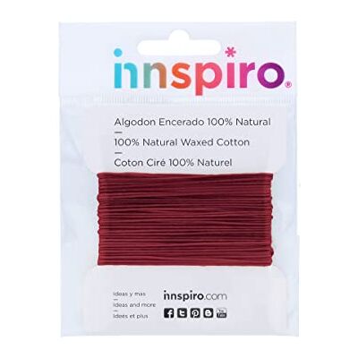 INNSPIRO - 220415 - Burgundy - 2.5 m - Waxed cotton cord INNSPIRO - 220415 - Burgundy - 2.5 m - Waxed cotton cord