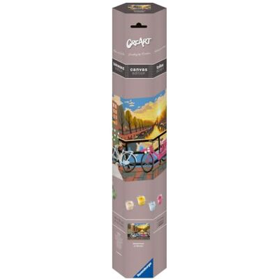 Ravensburger CreArt, Malen nach Zahlen Canvas Leinwand Amsterdam zum Sonnenuntergang Ravensburger CreArt, Malen nach Zahlen Canvas Leinwand Amsterdam zum Sonnenuntergang