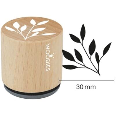 COLOP Woodies houten stempel olijftak afdrukgrootte 30 mm COLOP Woodies houten stempel olijftak afdrukgrootte 30 mm