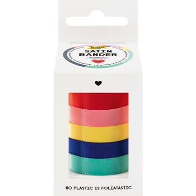 folia 12131 RAINBOW satijnlint, 5 x 4 m, satijnlint mix in regenboogkleuren, als decoratief lint voor strikken of als cadeaulint folia 12131 RAINBOW satijnlint, 5 x 4 m, satijnlint mix in regenboogkleuren, als decoratief lint voor strikken of als cadeaulint