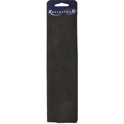 Realeather Crafts leer suède trim stuk 21,6 x 27,9 cm, zwart Realeather Crafts leer suède trim stuk 21,6 x 27,9 cm, zwart
