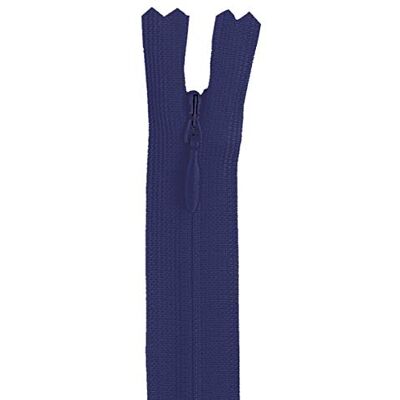 YKK ritssluiting, kunststof spiraal, verborgen, blauwpaars, L: 22 cm YKK ritssluiting, kunststof spiraal, verborgen, blauwpaars, L: 22 cm