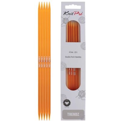 KnitPro Trendz Breinaalden - 15cm US6 Oranje KnitPro Trendz Breinaalden - 15cm US6 Oranje
