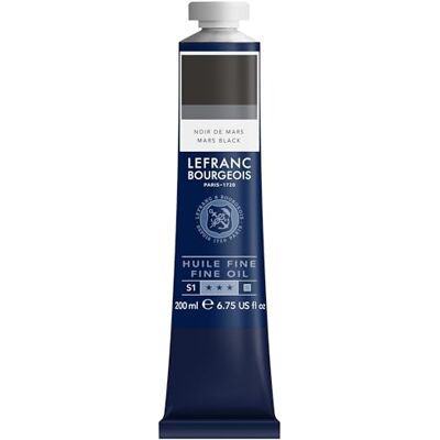 Lefranc Bourgeois 301852 Fijne olieverf van uitstekende kwaliteit, lichtecht met een gelijkmatige consistentie, tube van 200 ml, ideaal voor spieraammen, canvas, schilderbord Mars zwart Lefranc Bourgeois 301852 Fijne olieverf van uitstekende kwaliteit, lichtecht met een gelijkmatige consistentie, tube van 200 ml, ideaal voor spieraammen, canvas, schilderbord Mars zwart