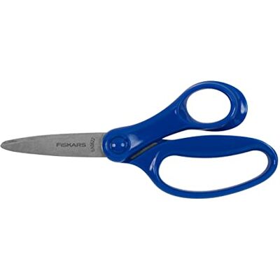 Fiskars kinderschaar, schaar voor grote kinderen van 8-11 jaar, rechtshandig, lengte: 15 cm, blauw, 1067849 Fiskars kinderschaar, schaar voor grote kinderen van 8-11 jaar, rechtshandig, lengte: 15 cm, blauw, 1067849