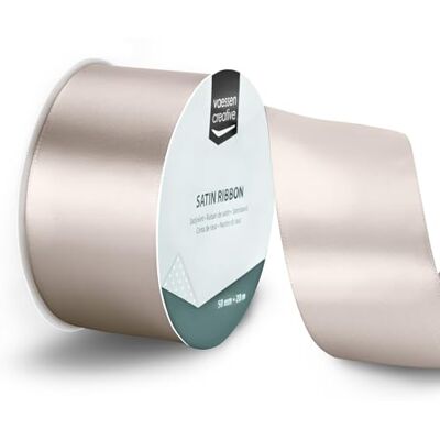 Creative Satijnlint Beige 20 m x 50 mm Dubbelzijdig Cadeaulint op Rol voor Knutselen, Decoraties, Kaarten Maken, Scrapbooking en DIY Creative Satijnlint Beige 20 m x 50 mm Dubbelzijdig Cadeaulint op Rol voor Knutselen, Decoraties, Kaarten Maken, Scrapbooking en DIY