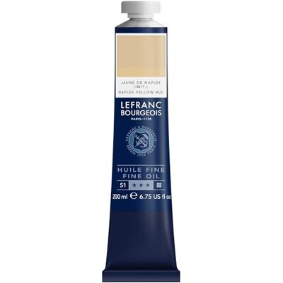 Lefranc Bourgeois 301839 Fijne olieverf van uitstekende kwaliteit, lichtecht met een gelijkmatige consistentie, tube van 200 ml, ideaal voor spieraammen, canvas, schilderbord Napels gele tint Lefranc Bourgeois 301839 Fijne olieverf van uitstekende kwaliteit, lichtecht met een gelijkmatige consistentie, tube van 200 ml, ideaal voor spieraammen, canvas, schilderbord Napels gele tint