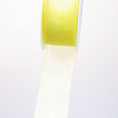 Deko AS GmbH Deko und Band 53736 Organza lint met weefrand 38mm 50m col. 14 limoen 53736-3-50-14 Deko AS GmbH Deko und Band 53736 Organza lint met weefrand 38mm 50m col. 14 limoen 53736-3-50-14