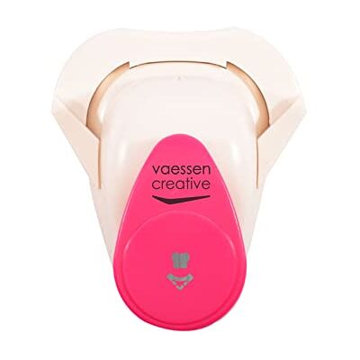 Creative 2137-014 Hoekpons, vlinder, 2,5 cm, stans, motiefperforator, 1 stuk, tot 160 g/m², voor knutselen met papier en scrapbooking, wit/roze Creative 2137-014 Hoekpons, vlinder, 2,5 cm, stans, motiefperforator, 1 stuk, tot 160 g/m², voor knutselen met papier en scrapbooking, wit/roze