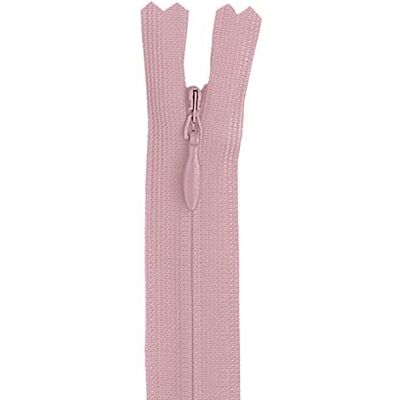 YKK ritssluiting, kunststof spiraal, verborgen, parelroze, L: 22 cm YKK ritssluiting, kunststof spiraal, verborgen, parelroze, L: 22 cm