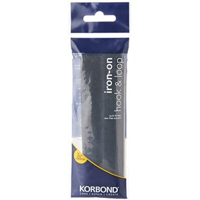 KORBOND 2 x 50 cm hanger & lussen, opstrijkbaar, zwart KORBOND 2 x 50 cm hanger & lussen, opstrijkbaar, zwart