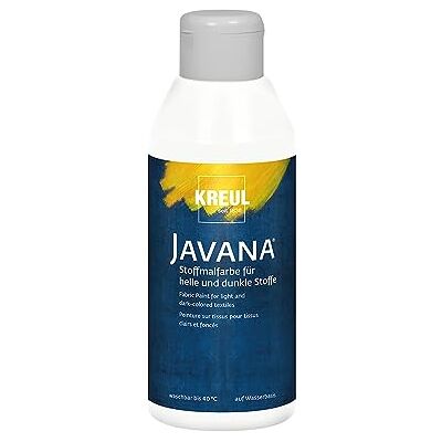 KREUL 91453 Javana textielverf voor lichte en donkere stoffen, 250 ml fles karakter, voor stempelen en sjabloneren, wasbaar na fixatie KREUL 91453 Javana textielverf voor lichte en donkere stoffen, 250 ml fles karakter, voor stempelen en sjabloneren, wasbaar na fixatie