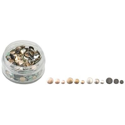 Pebaro 0259-15 1 doosje klinknagels in 3 maten en 4 kleuren, mat, voor het versieren van stof, leer, papier, glas en andere materialen, 18 x 12 x 2 cm Pebaro 0259-15 1 doosje klinknagels in 3 maten en 4 kleuren, mat, voor het versieren van stof, leer, papier, glas en andere materialen, 18 x 12 x 2 cm