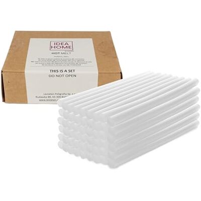 IDEA HOME Lijmsticks voor hete lijm, transparant, Ø 7 mm x 100 mm, 50 stuks, geurloze sticks voor pistolen 7-8 mm, sterke hechting en hoge thermische stabiliteit IDEA HOME Lijmsticks voor hete lijm, transparant, Ø 7 mm x 100 mm, 50 stuks, geurloze sticks voor pistolen 7-8 mm, sterke hechting en hoge thermische stabiliteit