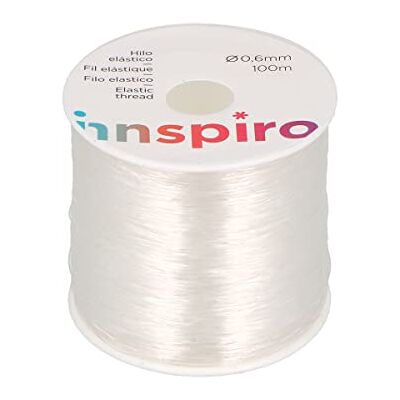 INNSPIRO Elastisch siliconendraad, transparant, 0,8 mm, 100 m INNSPIRO Elastisch siliconendraad, transparant, 0,8 mm, 100 m