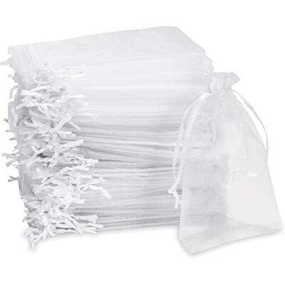 Carehabi Organza zakjes, organza geschenkzakjes, sieradenzakjes, trouwtassen, lavendelzakjes (10 x 15 cm, wit). Carehabi Organza zakjes, organza geschenkzakjes, sieradenzakjes, trouwtassen, lavendelzakjes (10 x 15 cm, wit).