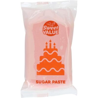 SWEET VALUE Suikerpasta oranje 200 G: suikerpasta, eenvoudig te gebruiken, glad en rekbaar, voor het afdekken, modelleren en decoreren van taarten en cakes SWEET VALUE Suikerpasta oranje 200 G: suikerpasta, eenvoudig te gebruiken, glad en rekbaar, voor het afdekken, modelleren en decoreren van taarten en cakes