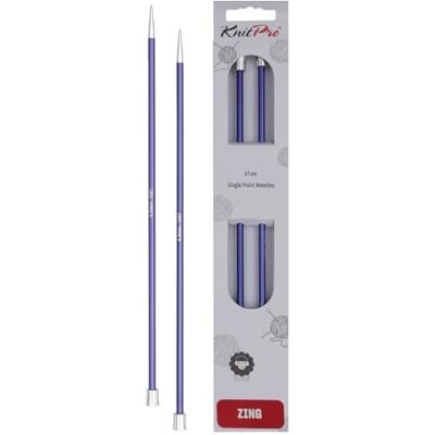 KnitPro Zing Aluminium breinaalden - 30cm, US7, Iolite - Breinaalden KnitPro Zing Aluminium breinaalden - 30cm, US7, Iolite - Breinaalden