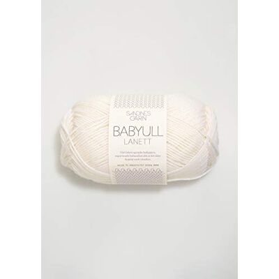 Sandnes Garn babyull lanett 1001 hvit, 1105, wit Sandnes Garn babyull lanett 1001 hvit, 1105, wit