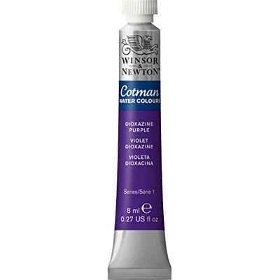 Winsor & Newton 8840091 Cotman aquarelverf Studio waterverf, levendige hoogwaardige kleuren met zeer goede verwerkingseigenschappen 8 ml tube -Dioxazine Violet Winsor & Newton 8840091 Cotman aquarelverf Studio waterverf, levendige hoogwaardige kleuren met zeer goede verwerkingseigenschappen 8 ml tube -Dioxazine Violet