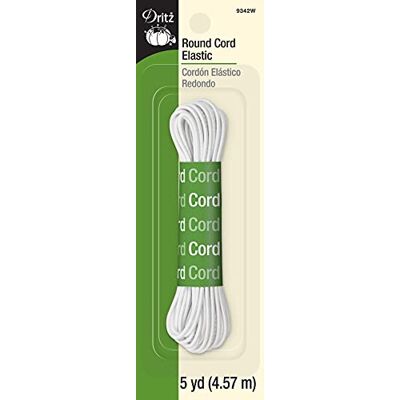 Dritz Rond koord elastisch 5 yd-wit, katoen Dritz Rond koord elastisch 5 yd-wit, katoen