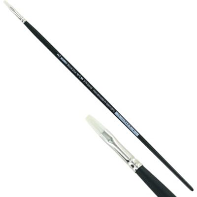 KUM - Black Line Platte penseel Gr. 2 - Plat - Brislon - Lange steel - Penseel KUM - Black Line Platte penseel Gr. 2 - Plat - Brislon - Lange steel - Penseel