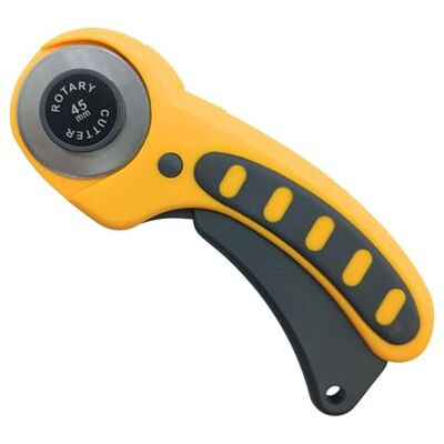 RAYLU PAPER Professionele rotatiemes 45 mm rolsnijder stoffen snijder knutselcirkelsnijder rond snijgereedschap met ergonomische handgreep en veiligheidsvergrendeling (model 190) RAYLU PAPER Professionele rotatiemes 45 mm rolsnijder stoffen snijder knutselcirkelsnijder rond snijgereedschap met ergonomische handgreep en veiligheidsvergrendeling (model 190)
