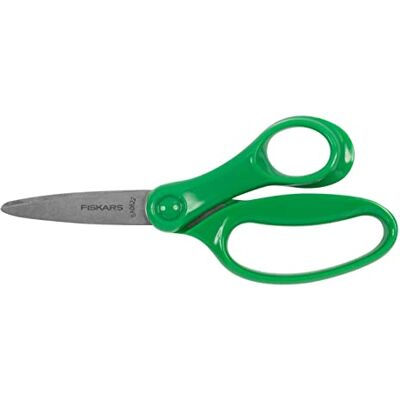 Fiskars kinderschaar, schaar voor grote kinderen van 8-11 jaar, rechtshandig, lengte: 15 cm, groen, 1067848 Fiskars kinderschaar, schaar voor grote kinderen van 8-11 jaar, rechtshandig, lengte: 15 cm, groen, 1067848