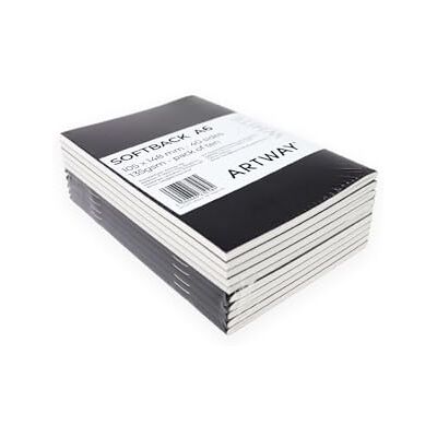 Artway Softback Schetsboek A6 Portret 135gsm Cartridgepapier 20 pagina's/40 Zijden Set van Tien Artway Softback Schetsboek A6 Portret 135gsm Cartridgepapier 20 pagina's/40 Zijden Set van Tien