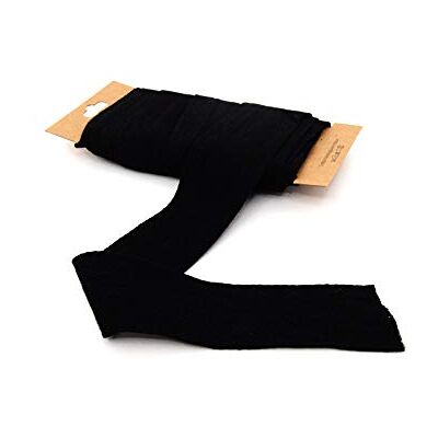Trimz Dubbel visgraat katoenen lint, zwart, 50 mm x 5 m Trimz Dubbel visgraat katoenen lint, zwart, 50 mm x 5 m