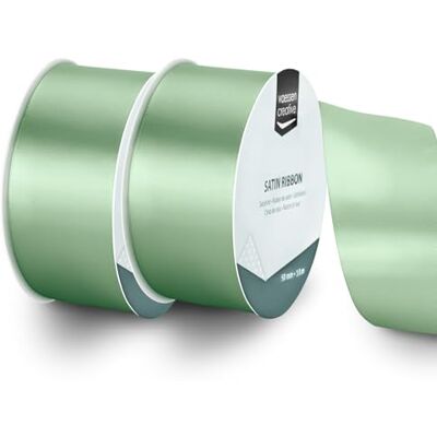Creative Satijnlint Saliegroen 2 Stuks van 10 m x 50 mm Dubbelzijdig Cadeaulint op Rol voor Knutselen, Decoraties, Kaarten Maken, Scrapbooking en DIY Creative Satijnlint Saliegroen 2 Stuks van 10 m x 50 mm Dubbelzijdig Cadeaulint op Rol voor Knutselen, Decoraties, Kaarten Maken, Scrapbooking en DIY