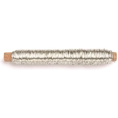 GLOREX 6 2220 042 wikkeldraad, 0,5 mm x 50 m (100 g), zilverkleurig, voor het knutselen en voor het binden van bloemstukken en kransen GLOREX 6 2220 042 wikkeldraad, 0,5 mm x 50 m (100 g), zilverkleurig, voor het knutselen en voor het binden van bloemstukken en kransen