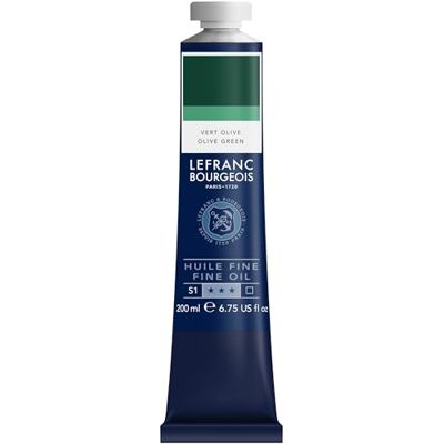 Lefranc Bourgeois 301837 Fijne olieverf van uitstekende kwaliteit, lichtecht met een gelijkmatige consistentie, tube van 200 ml, ideaal voor spieraammen, canvas, schilderbord olijfgroen Lefranc Bourgeois 301837 Fijne olieverf van uitstekende kwaliteit, lichtecht met een gelijkmatige consistentie, tube van 200 ml, ideaal voor spieraammen, canvas, schilderbord olijfgroen