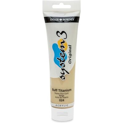 Daler Rowney System 3 acryl 150 ml Buff Titanium (024) Daler Rowney System 3 acryl 150 ml Buff Titanium (024)