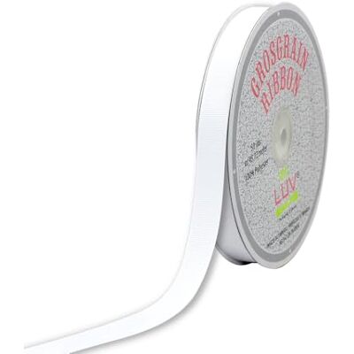 LUV Ribbons Creative Ideas 50-Yard massief grosgrain lint, 15,8 cm, wit LUV Ribbons Creative Ideas 50-Yard massief grosgrain lint, 15,8 cm, wit
