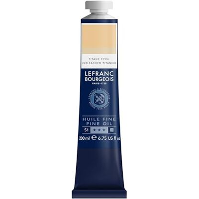 Lefranc Bourgeois 301838 Fijne olieverf van uitstekende kwaliteit, lichtecht met een gelijkmatige consistentie, tube van 200 ml, ideaal voor spieraammen, canvas, schilderbord Ongebleekt titanium Lefranc Bourgeois 301838 Fijne olieverf van uitstekende kwaliteit, lichtecht met een gelijkmatige consistentie, tube van 200 ml, ideaal voor spieraammen, canvas, schilderbord Ongebleekt titanium