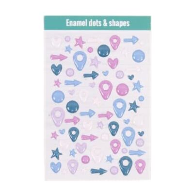 Craftelier Enamel Dots and Shapes Winter Mini-stickers met parelglans-afwerking voor het decoreren van scrapbooking-projecten en om te knutselen 72 kleuren Craftelier Enamel Dots and Shapes Winter Mini-stickers met parelglans-afwerking voor het decoreren van scrapbooking-projecten en om te knutselen 72 kleuren